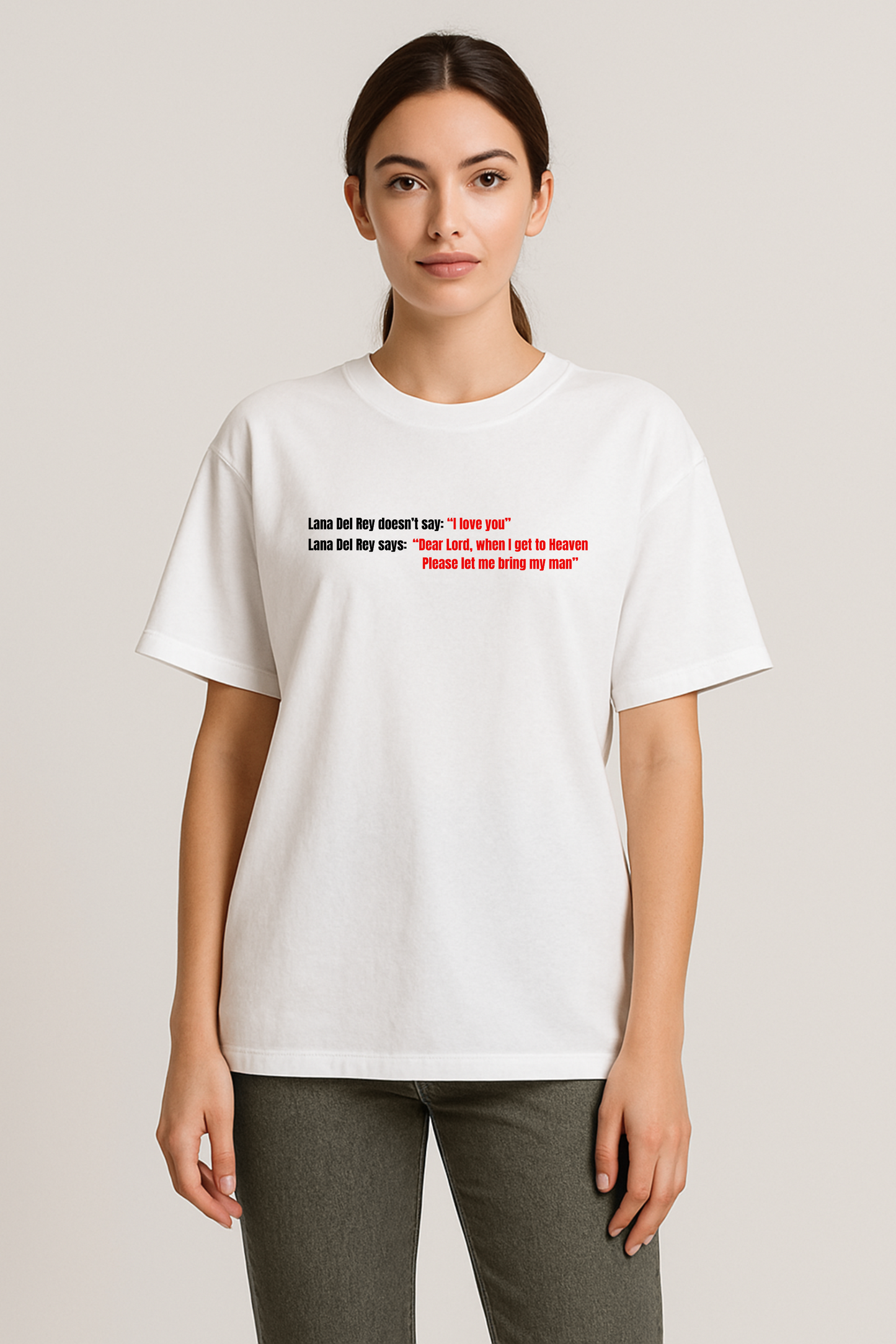 Lana Del Rey (Young and Beautiful) White Oversized T-shirt