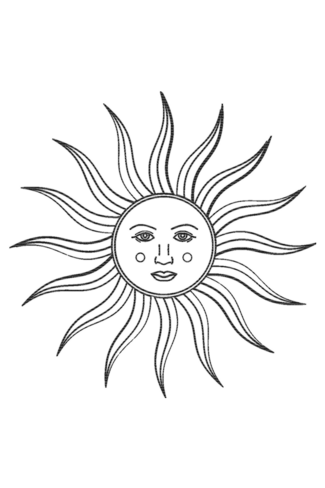 Black Sun Embroidered Hoodie