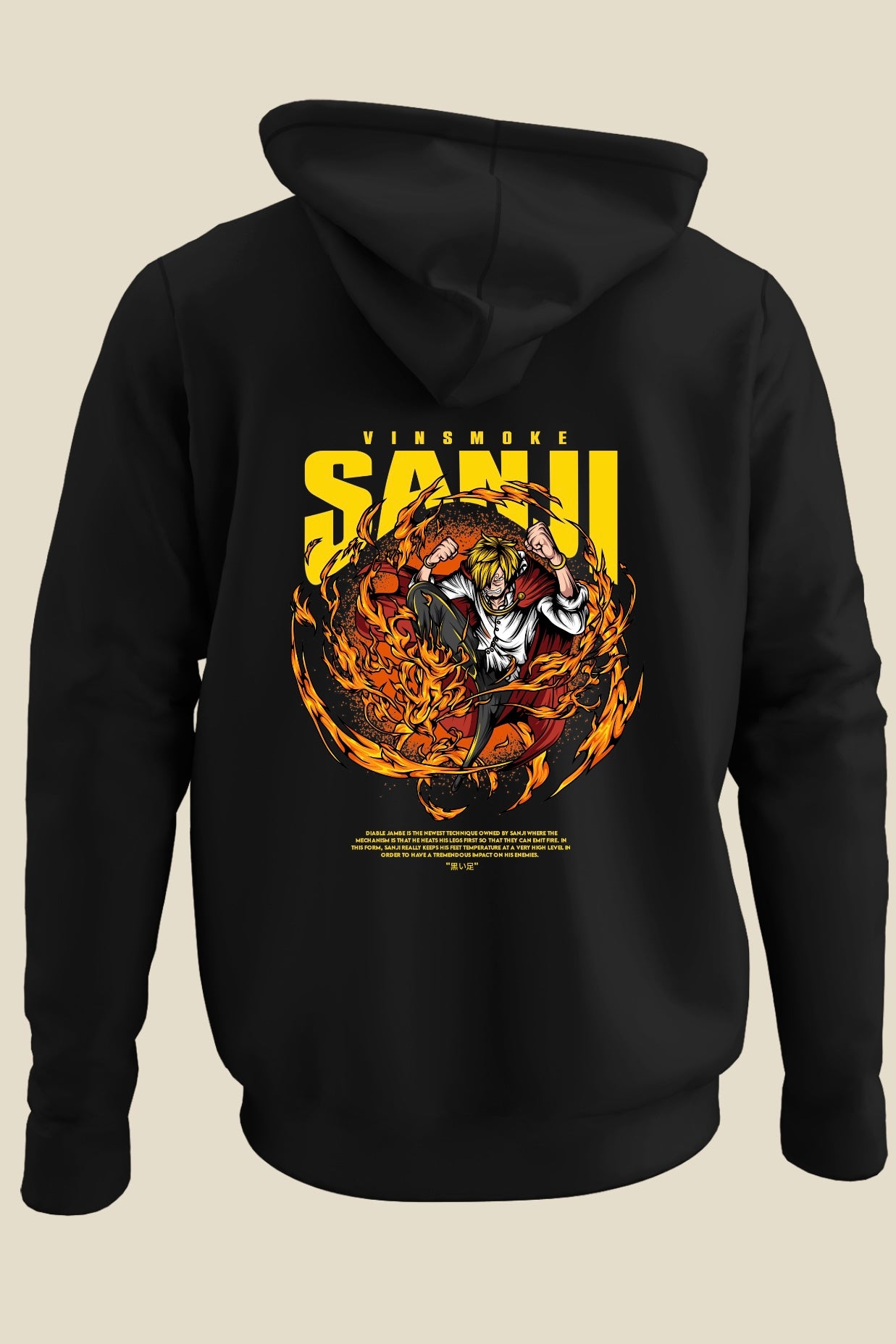 Vinsmoke Sanji (One Piece) Unisex Hoodie (Back Side Printed)