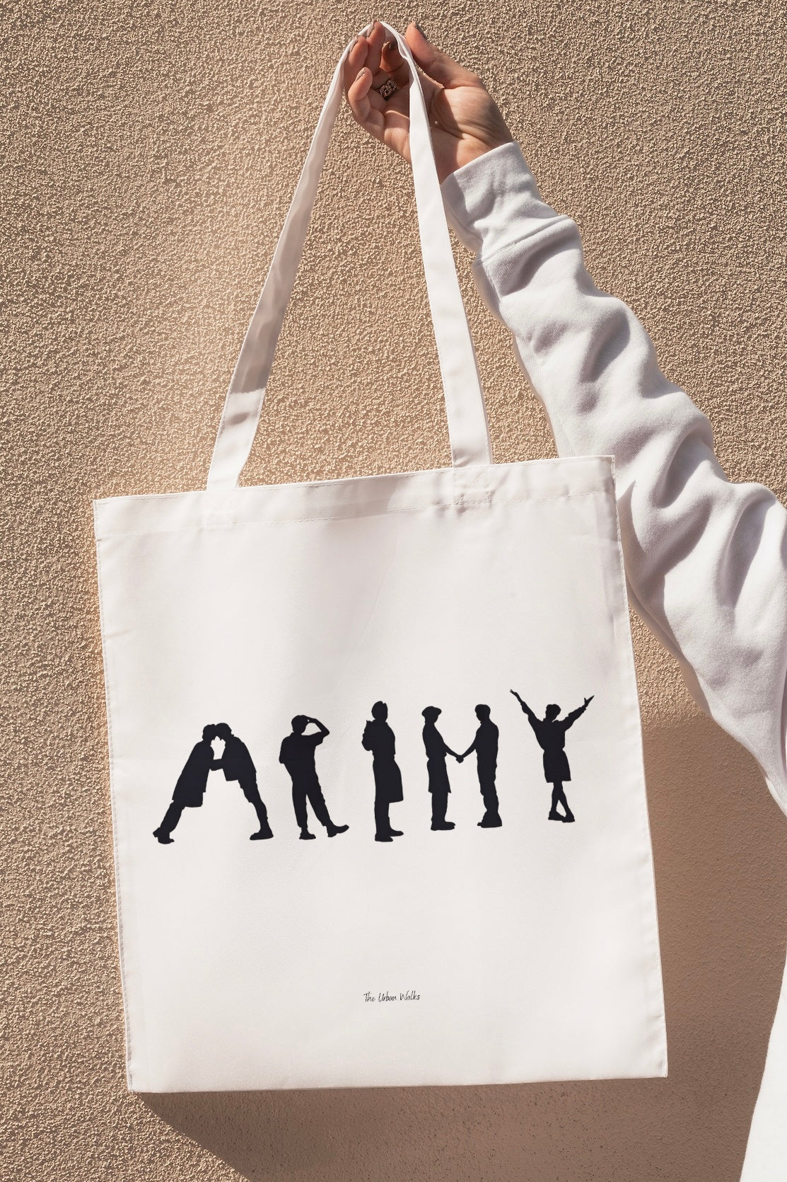 BTS Themed ARMY White Tote Bag with Zipper – The Urban Walks