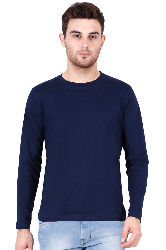 Navy blue full sleeves plain