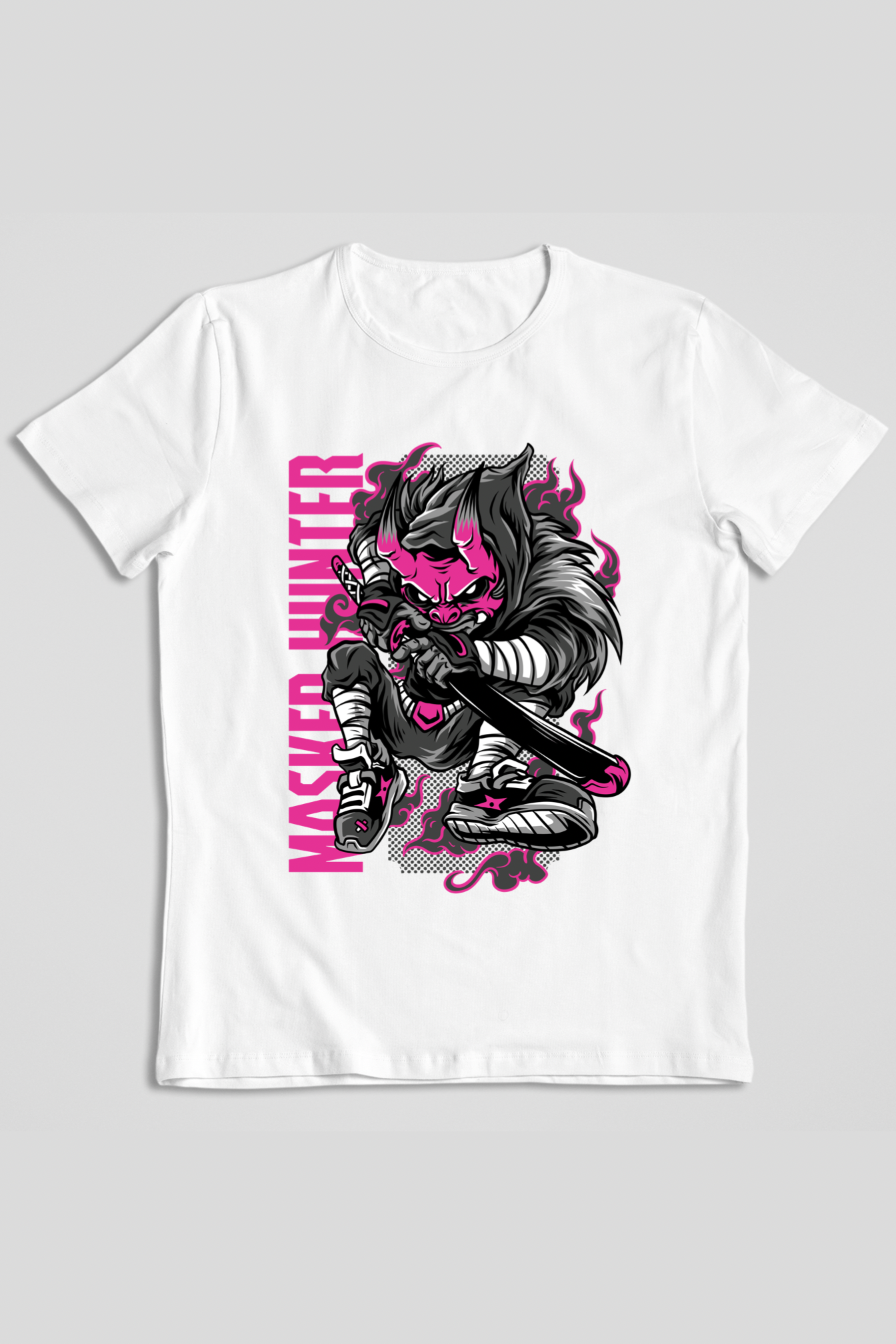 Masked Hunter Graphic Printed T-shirt