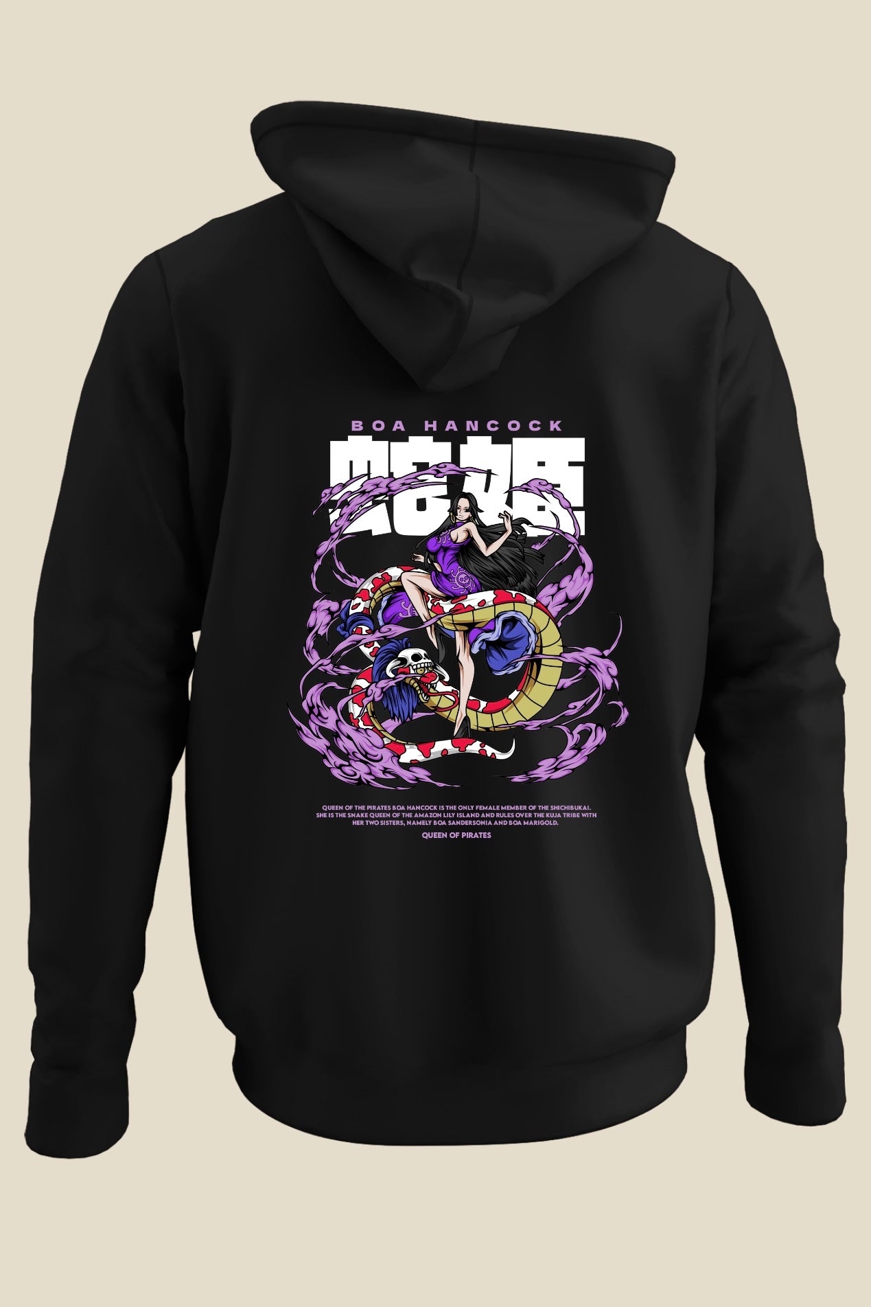 Pirate Empress Boa Hancock (One Piece) Unisex Hoodie (Back Side Printed)