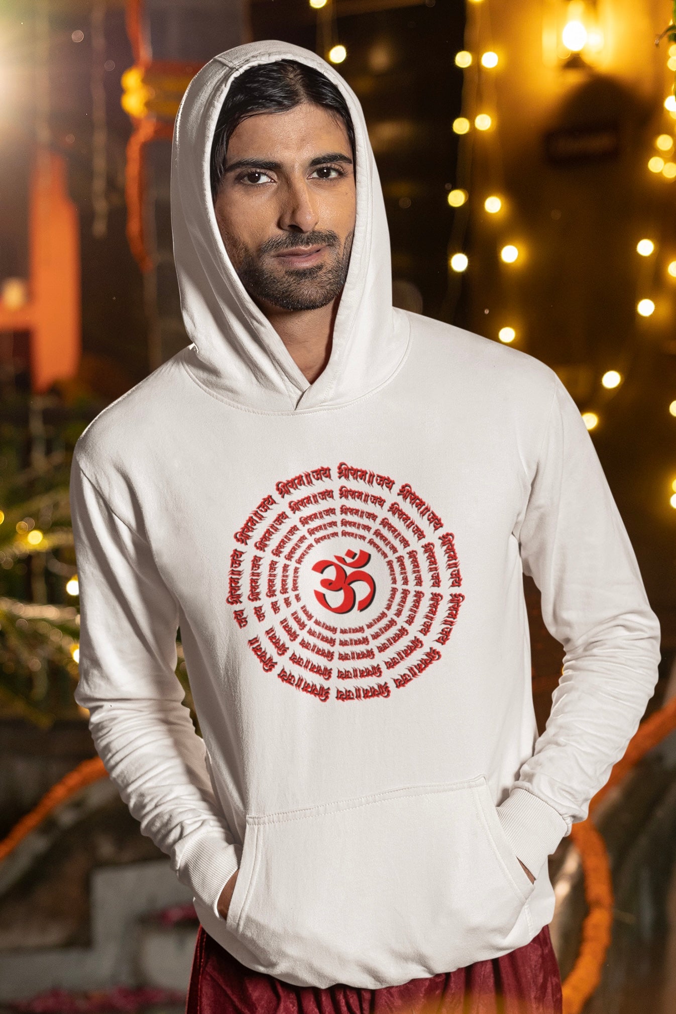 OM Jai Shree Ram Hooded Sweatshirt