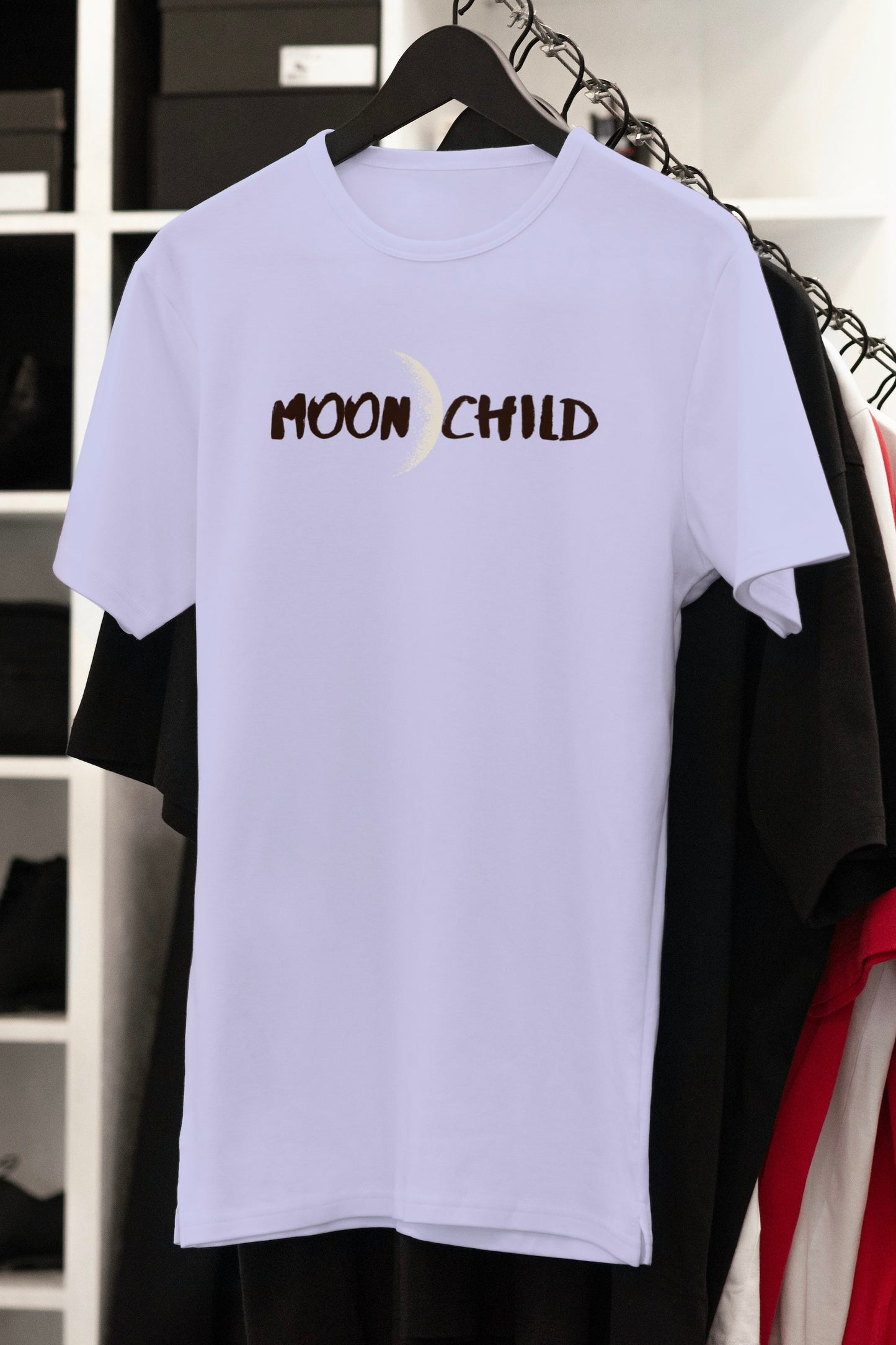 Moon Child Typography Oversized T-shirt