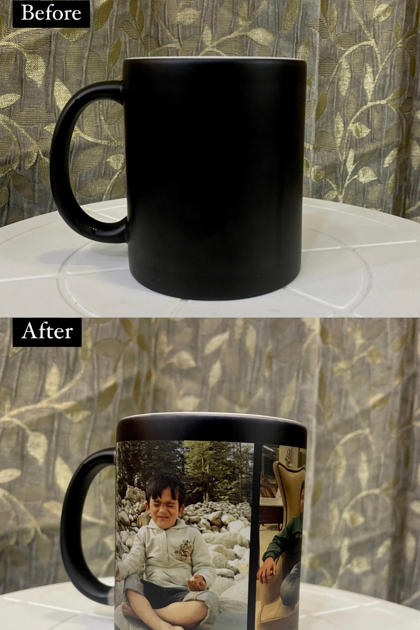 Black Personalised Magic Mug (3 pics)