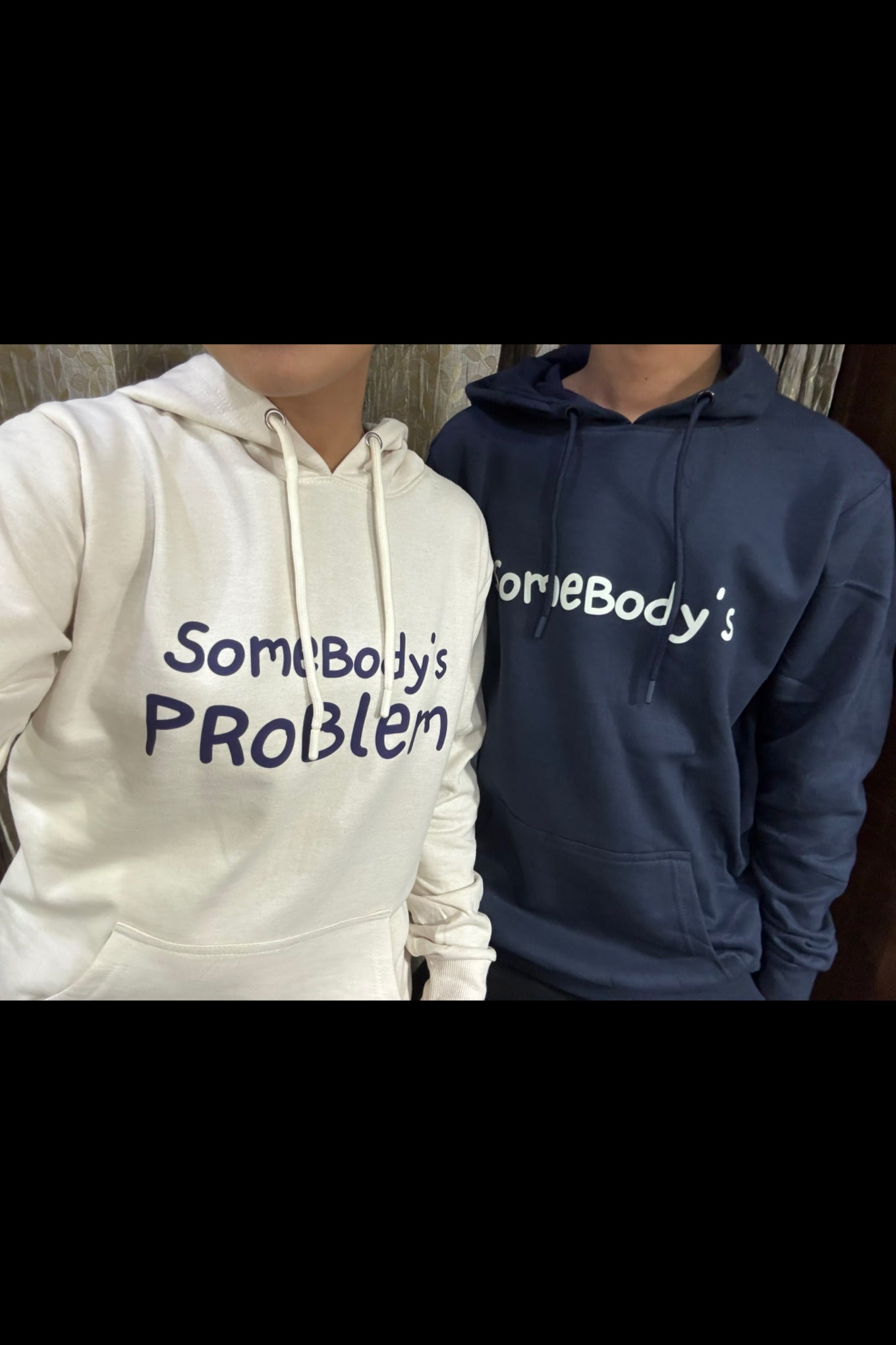 Pack of 2: Somebody Somebody’s Problem Matching Printed Hoodies