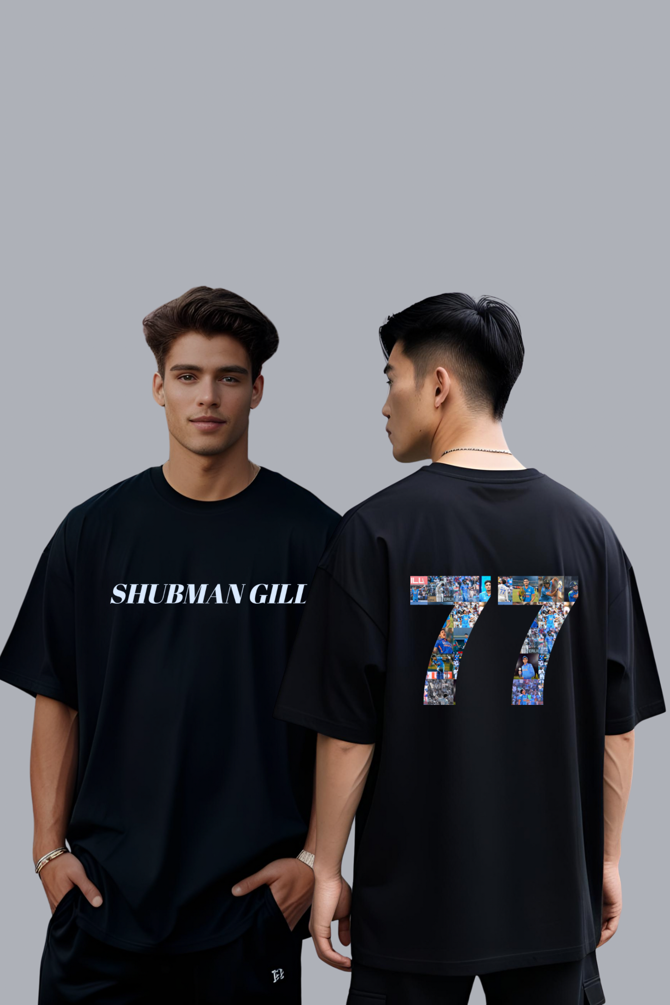 Shubman Gill Graphic Printed Oversized T Shirt