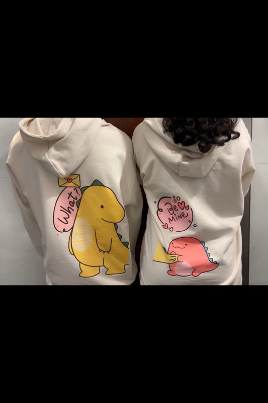 2 Pack: Cute Dragons Couple Hoodies (Both Side Printed)