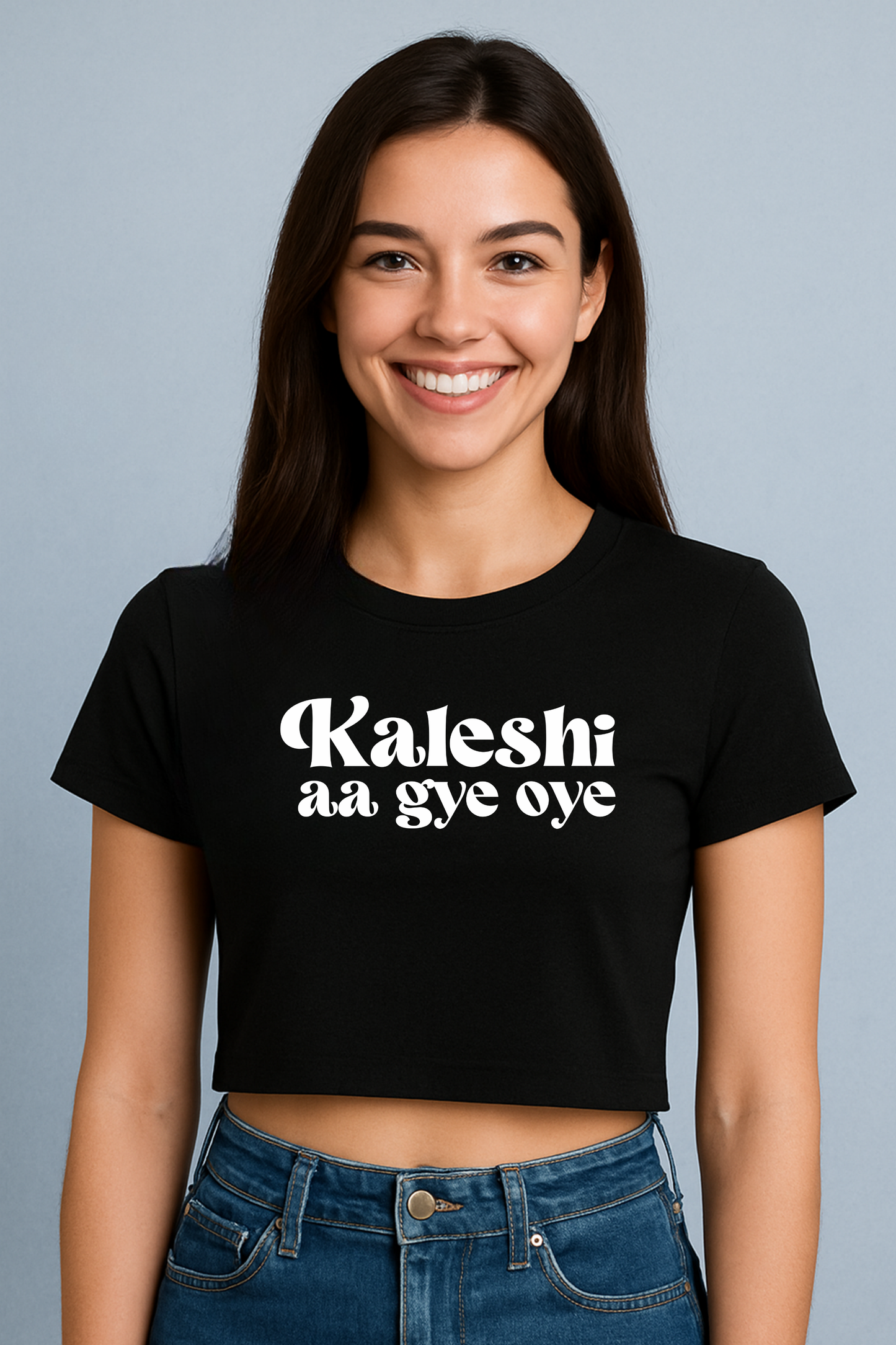 Kaleshi Aa Gye Oye Women Crop Top