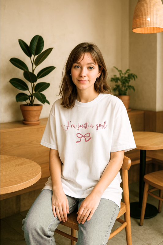 I'm Just a Girl Oversized T-Shirt