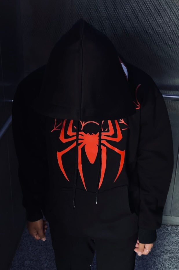 Spiderman Black Unisex Premium Oversized Hoodie