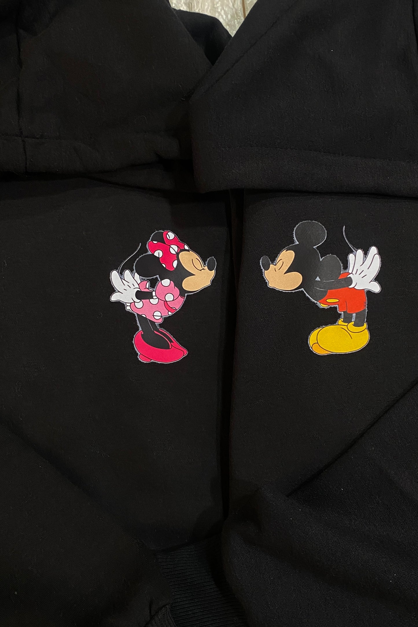 Mickey Mouse and Minnie Mouse Matching Hoodies (Top-Left Printed)