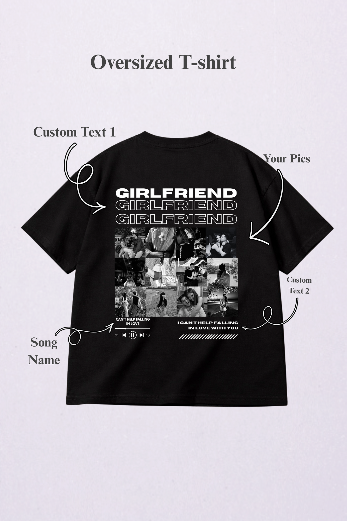 Custom Pics Oversized T-shirt