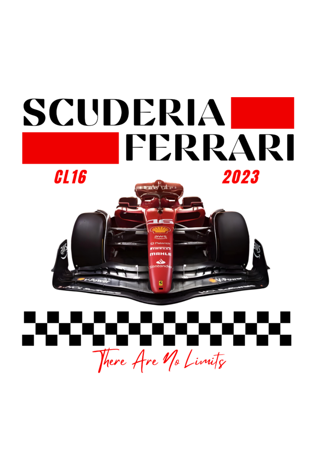 Scuderia Ferrari Front and Back Graphic Printed Sweatshirt