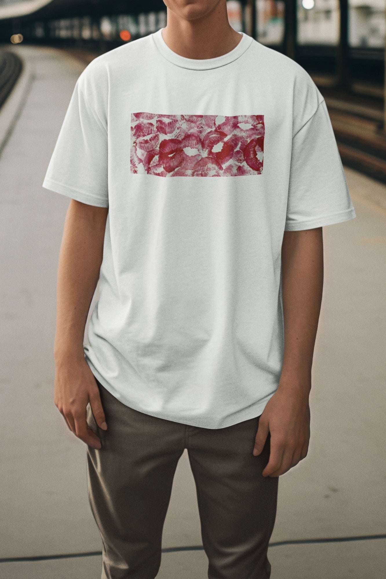 Kisses Printed Oversized T-shirt