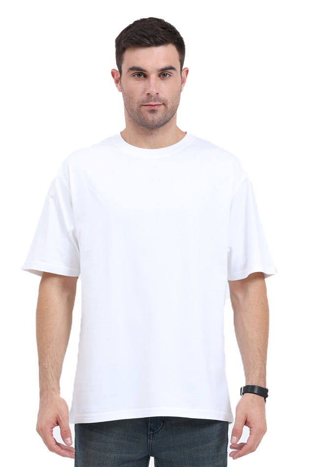 Manifest More Love Both Side Printed White Premium Oversized Tee