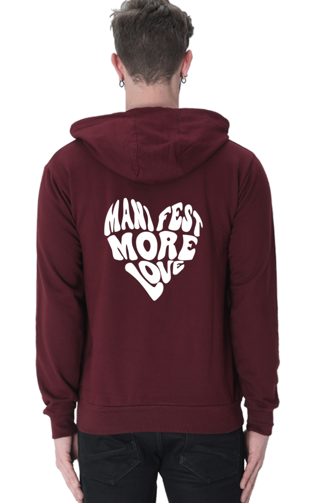 Manifest More Love Back Printed Hooded Sweatshirt