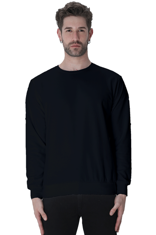 Black plain sweatshirt