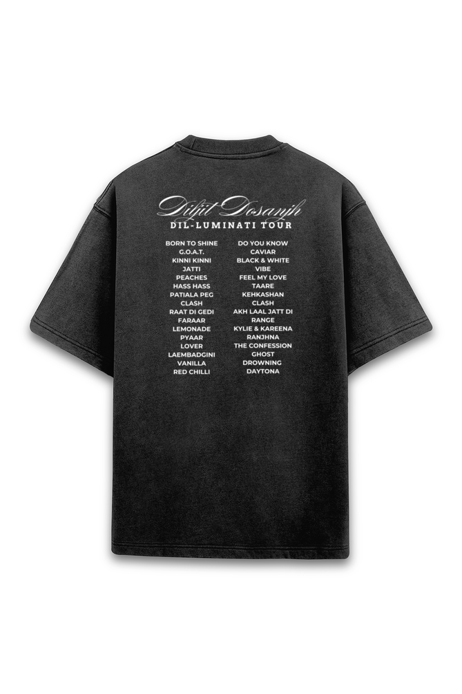 Diljit Dosanjh's Dil-Luminati Black Oversized t shirt