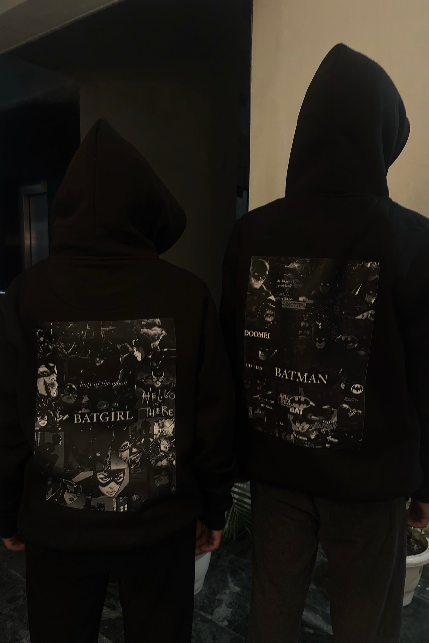 Pack of 2 : Batman & Batgirl Couple Hoodies (Back Printed Only)