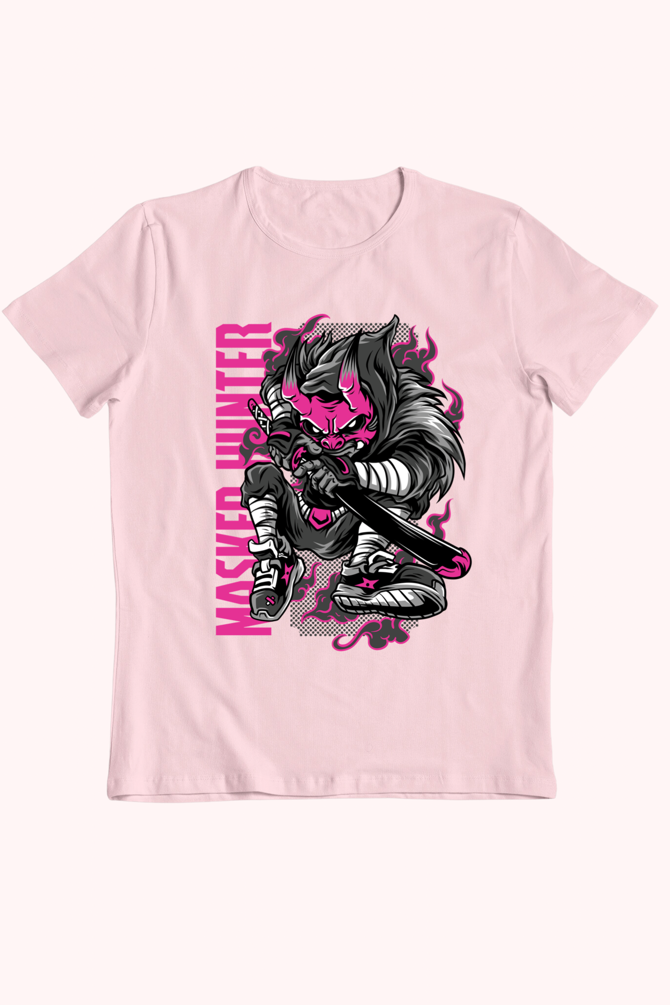 Masked Hunter Graphic Printed T-shirt