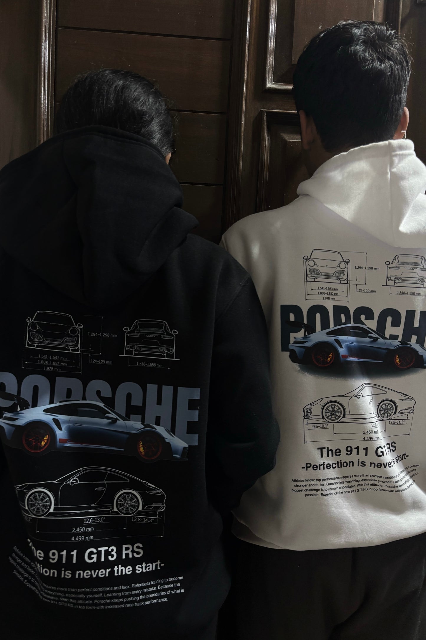 2 Pack: Porsche Back Side Printed Only Hoodies (350 GSM)
