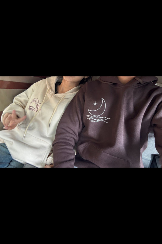 2 Pack: Sun and Moon Couple Hoodies (350 GSM Hoodies)