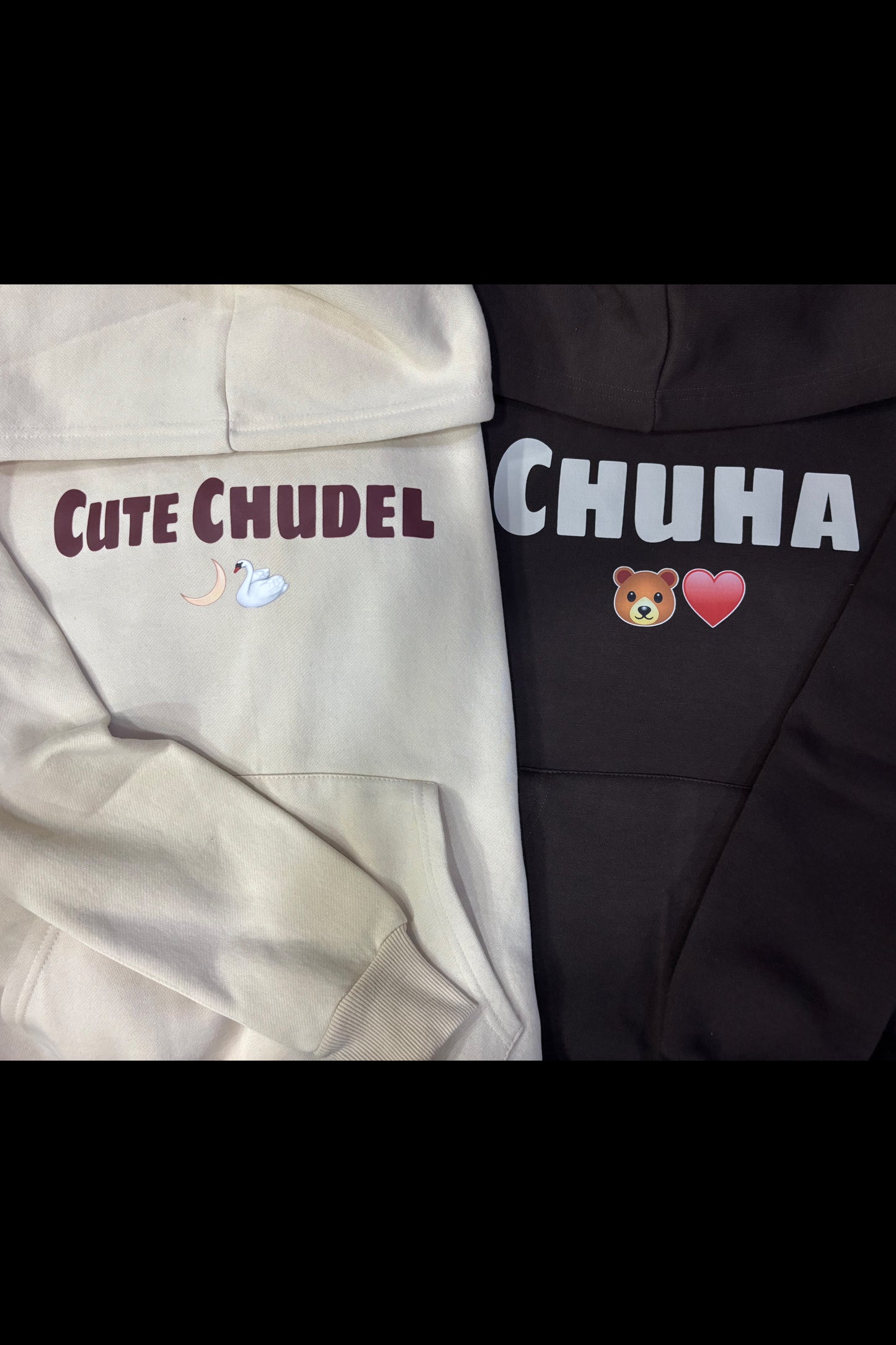 2 Pack: Cute Chudel, Chuha Couple Hoodies (350 GSM)