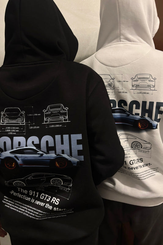 2 Pack: Porsche Back Side Printed Only Hoodies (350 GSM)