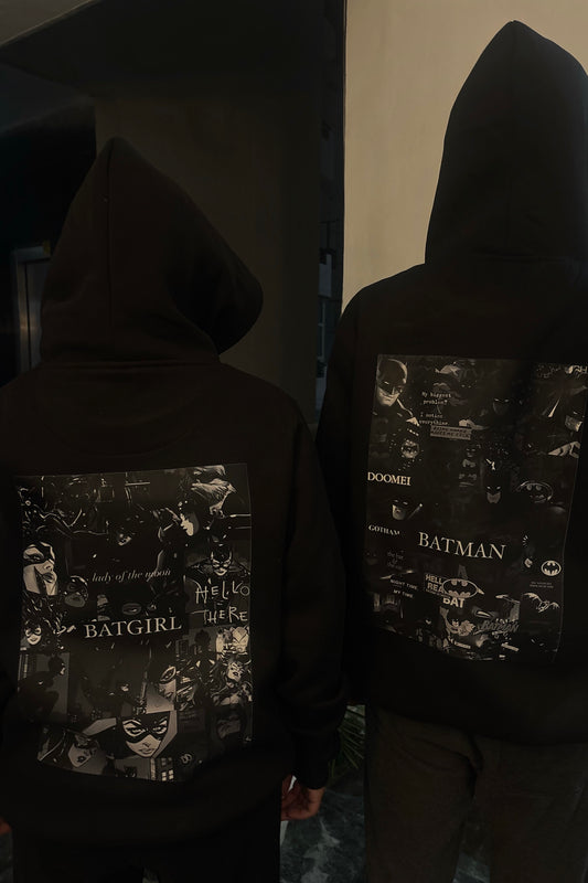Pack of 2 : Batman & Batgirl Couple Hoodies (Back Printed Only)