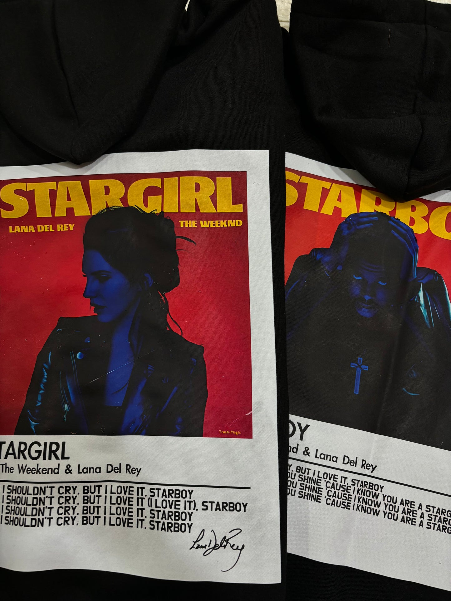 2 Pack: Starboy Stargirl Couple Hoodies (Both Side Printed)