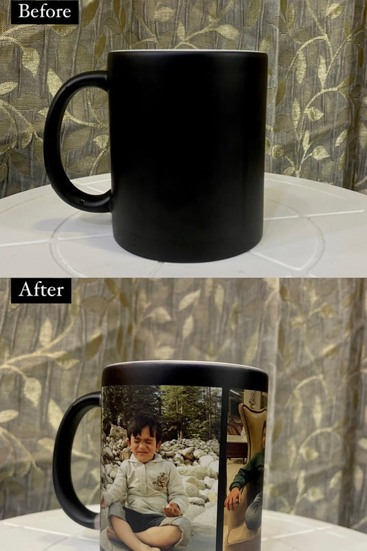 Black Personalised Magic Mug (3 pics)