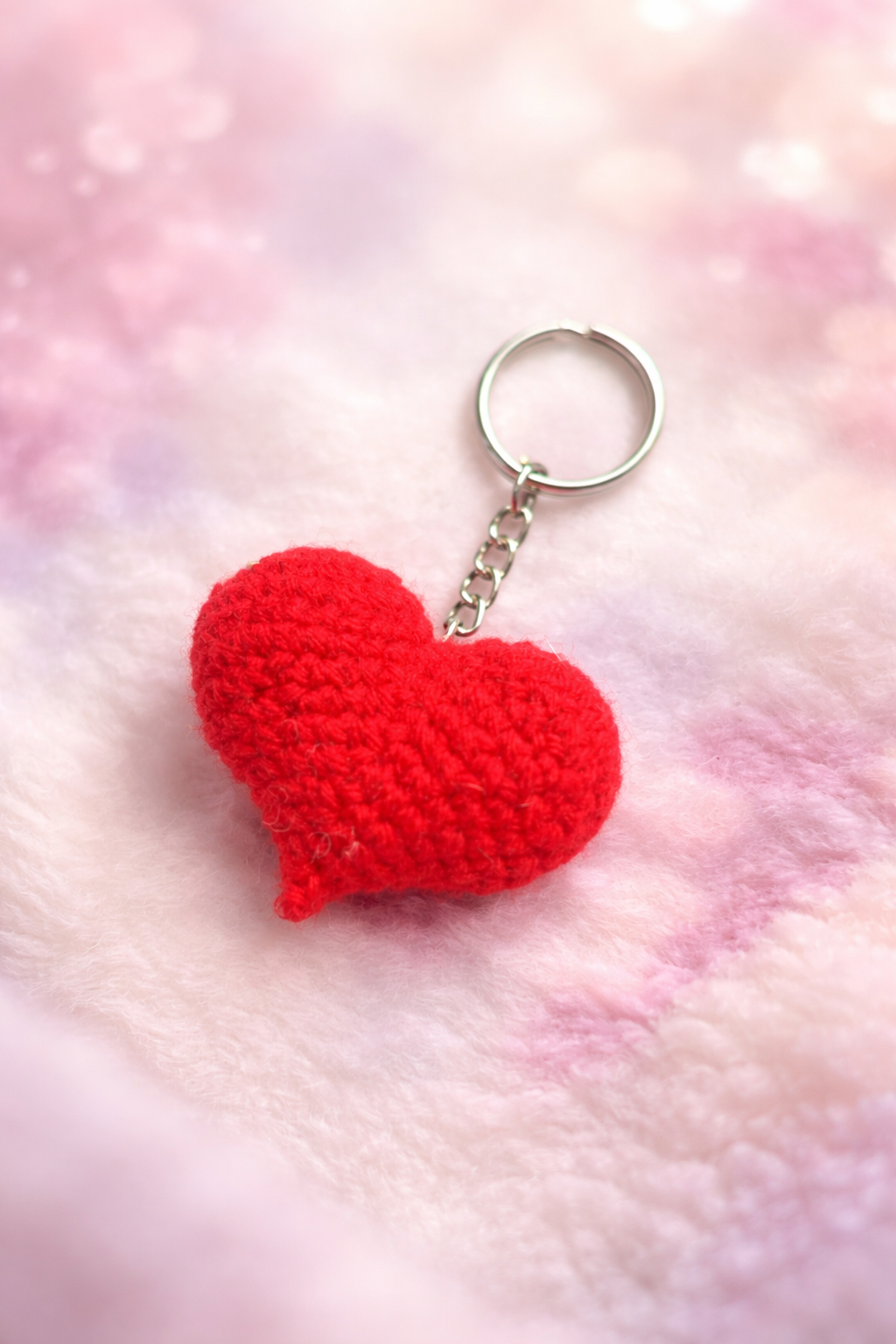 Crochet Heart KeyChain