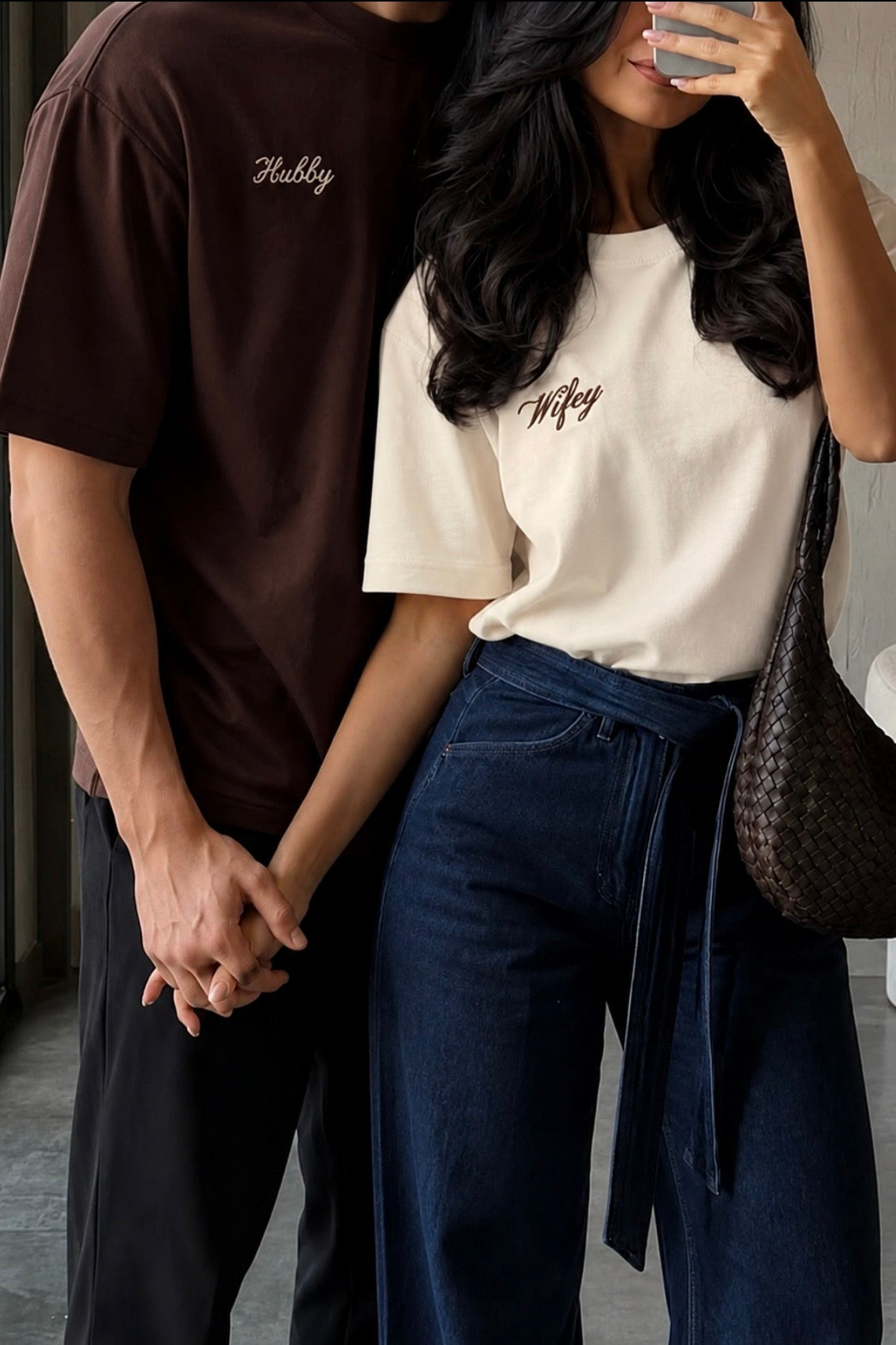 Pack of 2: Hubby & Wifey Couple Oversized T-shirts