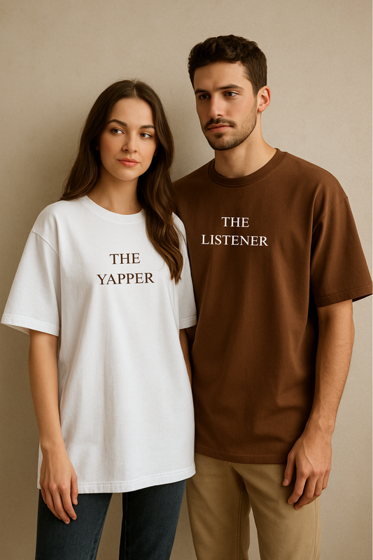 2 Pack: The Yapper & The Listener Oversized Tees