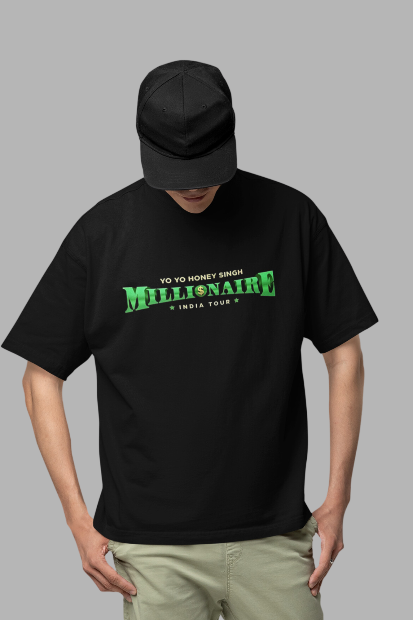Millionaire Tour Unisex Oversized T Shirt (Yo Yo Honey Singh)