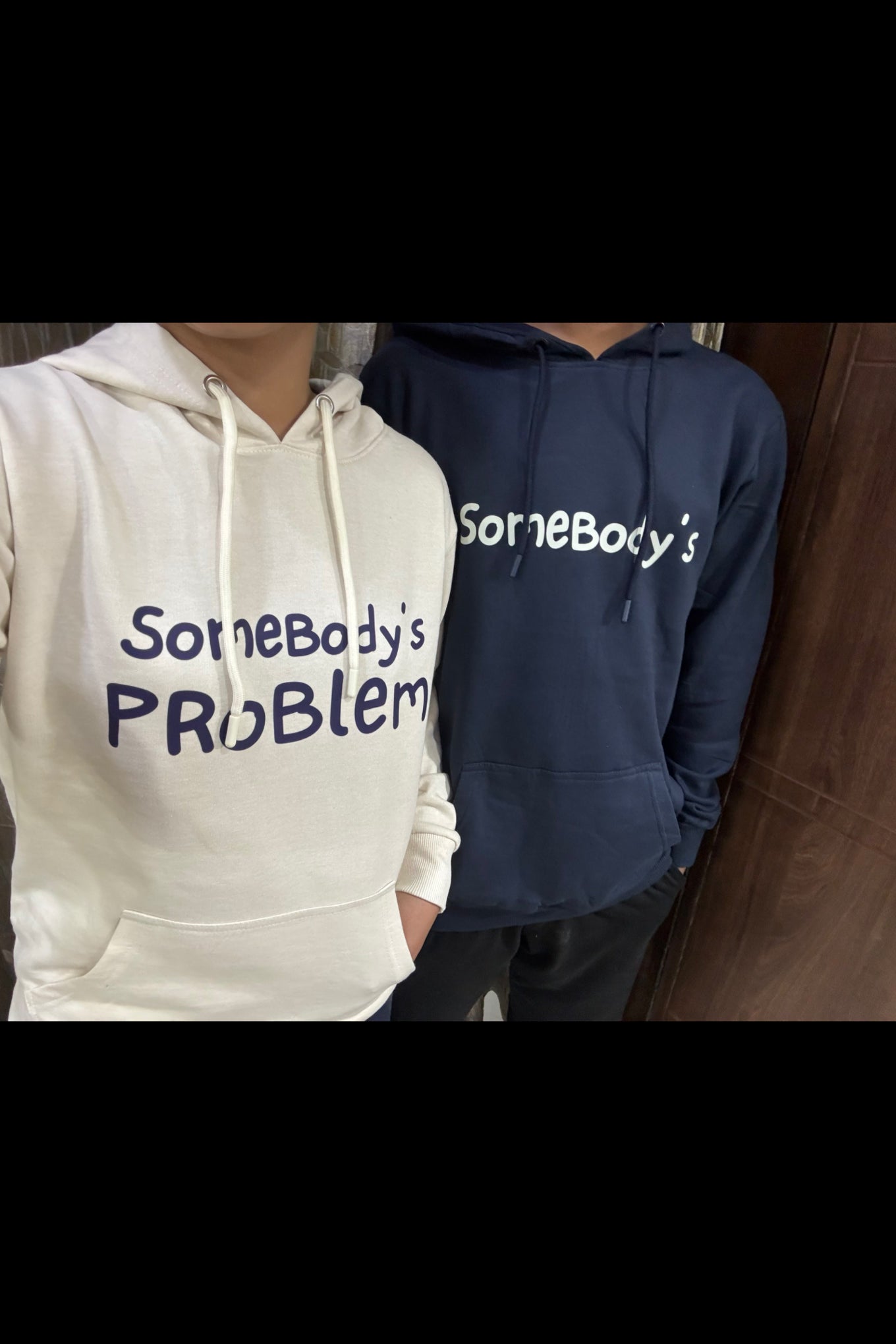 Pack of 2: Somebody Somebody’s Problem Matching Printed Hoodies