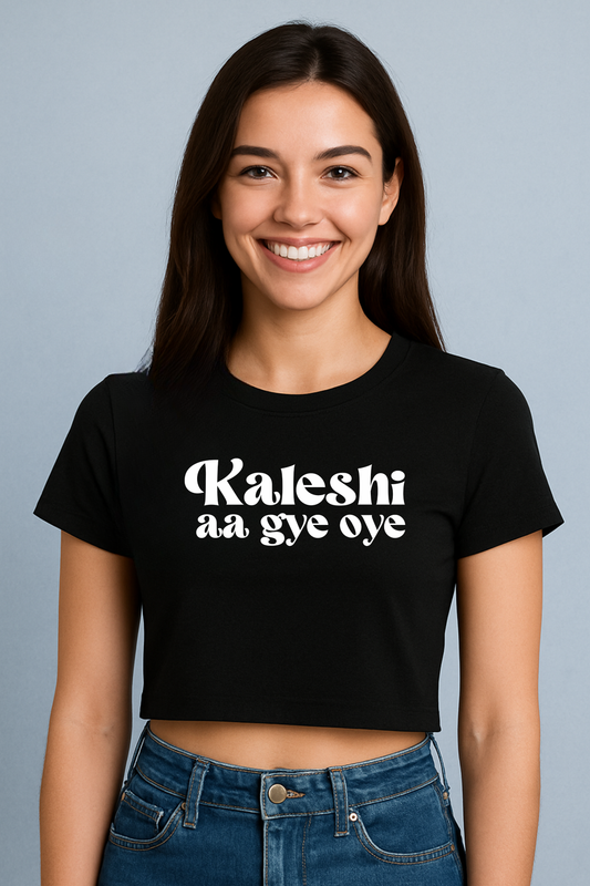 Kaleshi Aa Gye Oye Women Crop Top