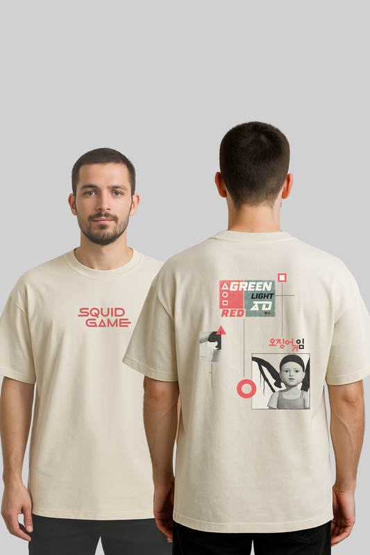 Red Light Fit (Squid Game) Graphic Printed Unisex Oversized T shirt