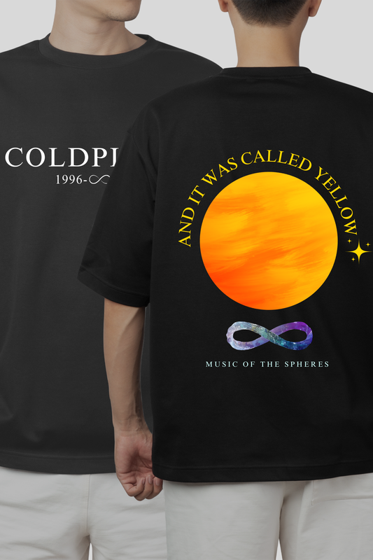 It Was Called Yellow (Coldplay) Both Side Printed Oversized T Shirt