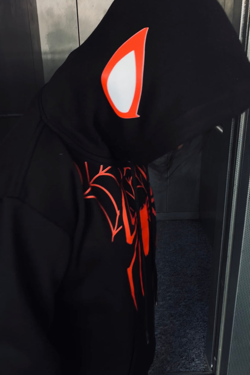 Spiderman Black Unisex Premium Oversized Hoodie