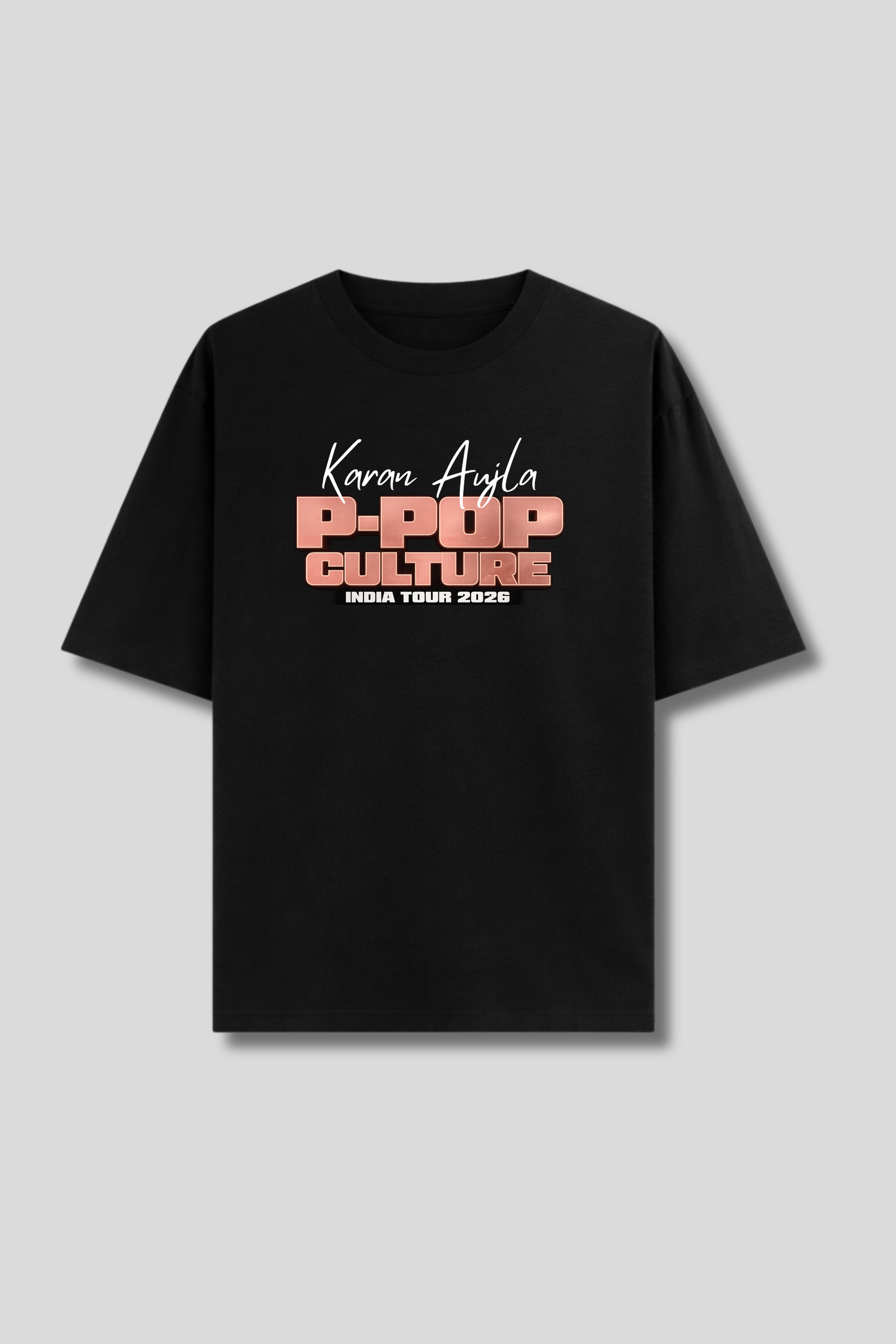 Karan Aujla's P-POP Culture India Tour Unisex Oversized T-Shirt (Front Side Printed)