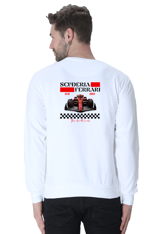 Scuderia Ferrari Front and Back Graphic Printed Sweatshirt